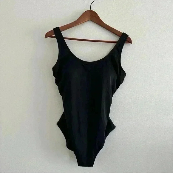L.L.Bean Classic Black One Piece Swimsuit - Picture 4 of 11